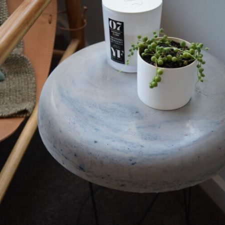 DIY Como fazer uma mesa lateral de concreto