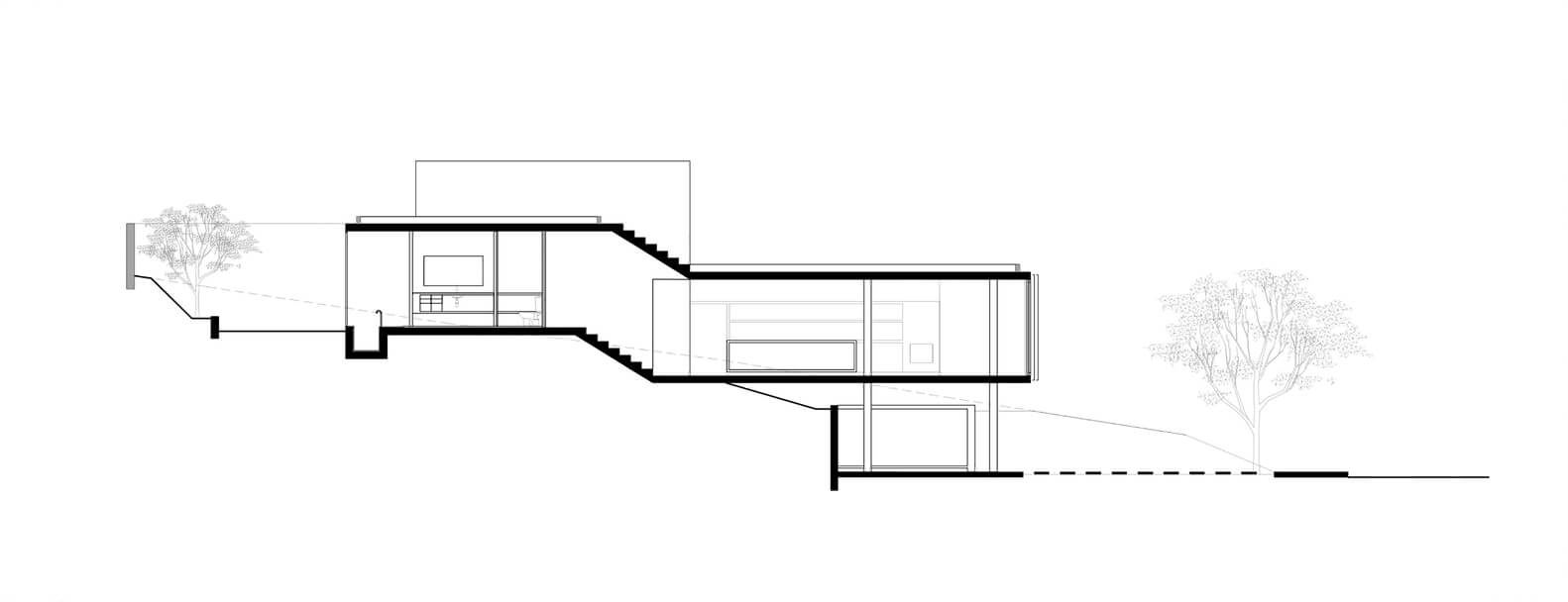 Casa Moderna em São José dos Campos por Obra Arquitetos 023 Corte bb