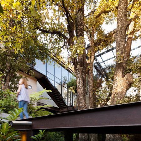 Casa no bosque na Cidade do México por Grupoarquitectura 007 Vigas de Aço + Bosque
