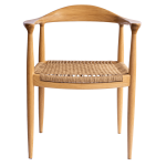 Cadeira The Chair Fibra Madeira Tauari Natural e Fibra de Celulose Designer Hans J. Wegner