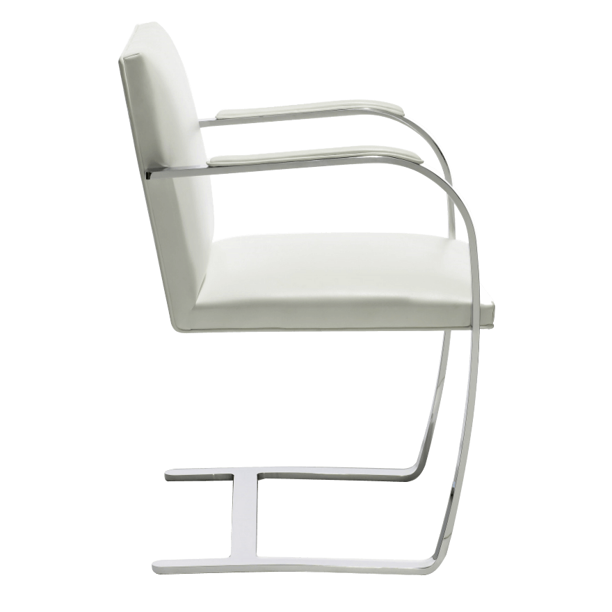 Cadeira BRNO 255 - Couro Branco