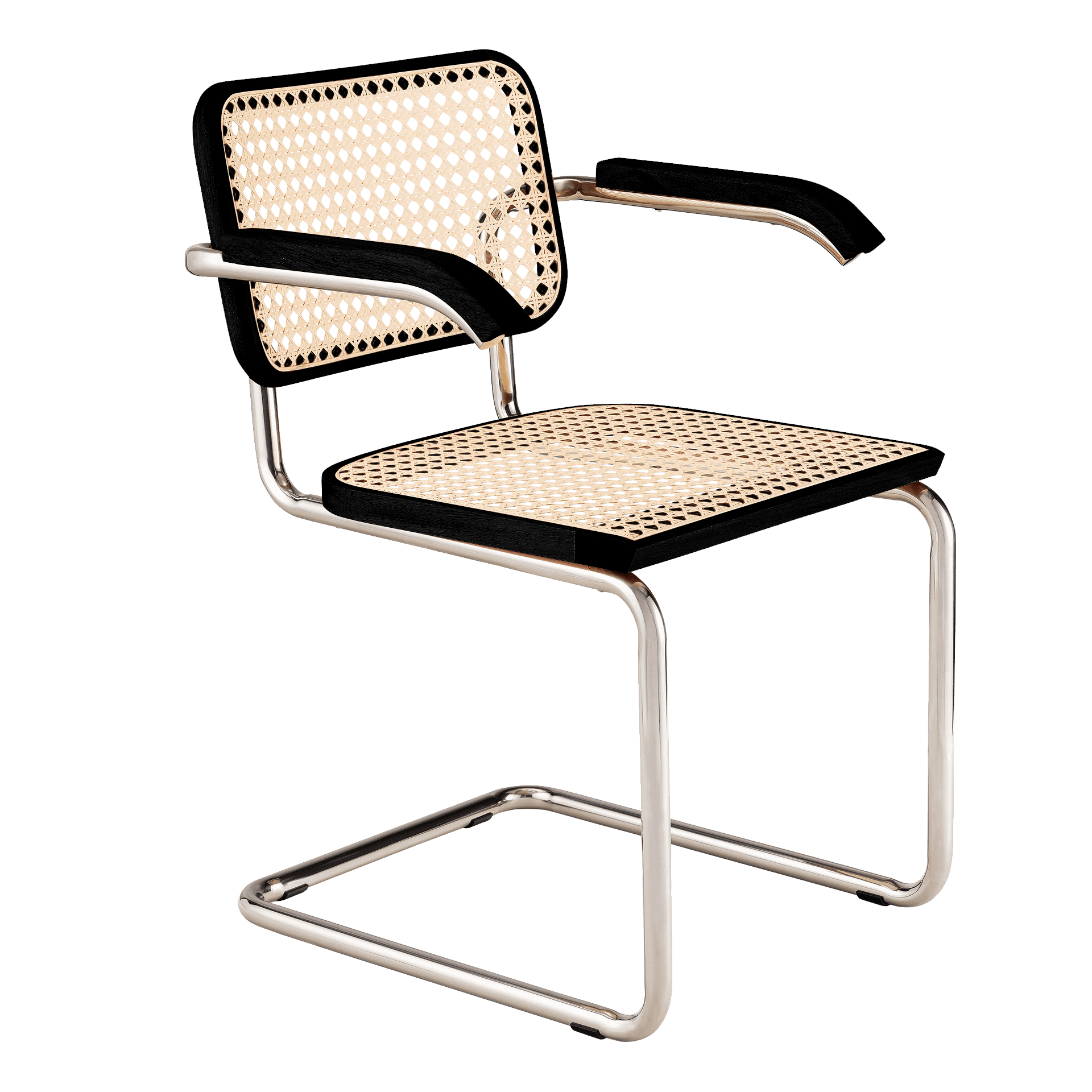 Cadeira Cesca Ebanizada com Braço - Marcel Breuer